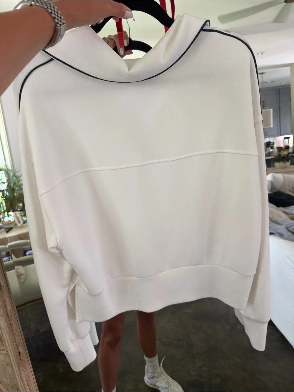 Varley White Half-Zip Cowl Sweatshirt - Picture 5 of 5